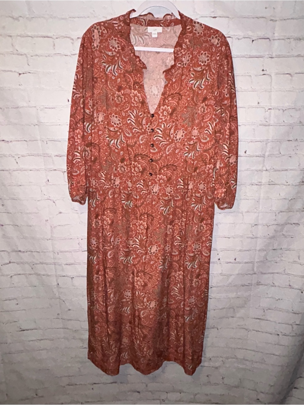 J. Jill paisley midi dress women’s size XL